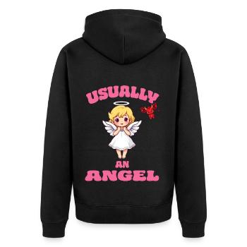 Ange Ange Diable Diable Dictons Filles Femmes - Veste à capuche bio Premium Unisexe - noir - Dos - Nico (187cm)