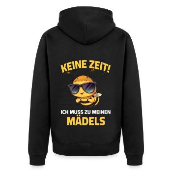 Apiculteur apiculteur - Pas le temps, je dois aller voir mes filles - Veste à capuche bio Premium Unisexe - noir - Dos - Nico (187cm)