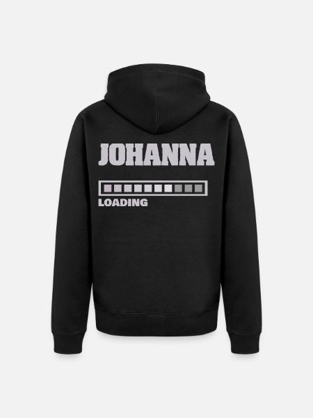 Geburt Johanna - Unisex Premium Bio Zip Hoodie - Schwarz