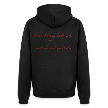 J’avais une solution - Veste à capuche bio Premium Unisexe - noir - Dos - Nico (187cm)