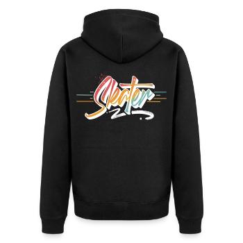 Patineur - Veste à capuche bio Premium Unisexe - noir - Dos - Nico (187cm)