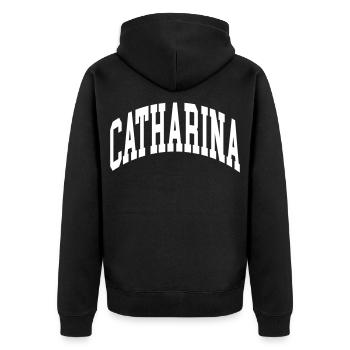 Catherine - Veste à capuche bio Premium Unisexe - noir - Dos - Nico (187cm)