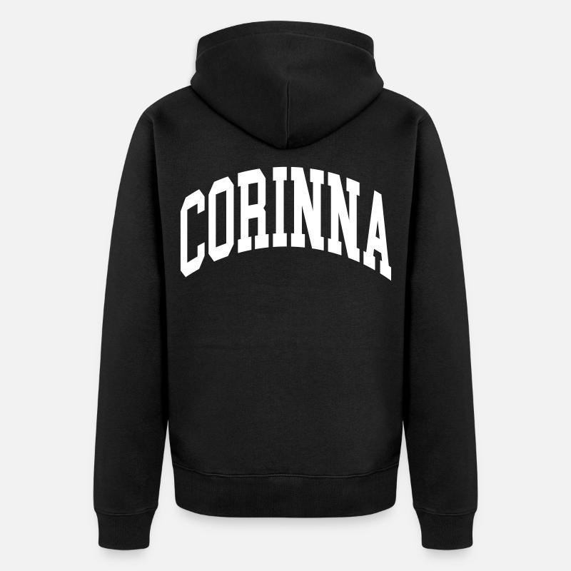 Corinna - Unisex Premium Bio Zip Hoodie - Schwarz