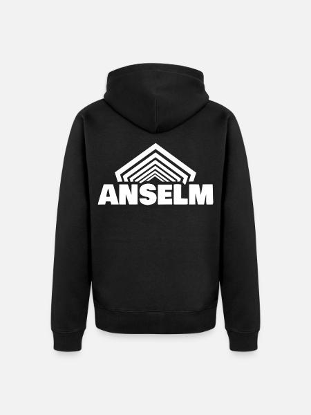 Anselm - Unisex Premium Bio Zip Hoodie - Schwarz
