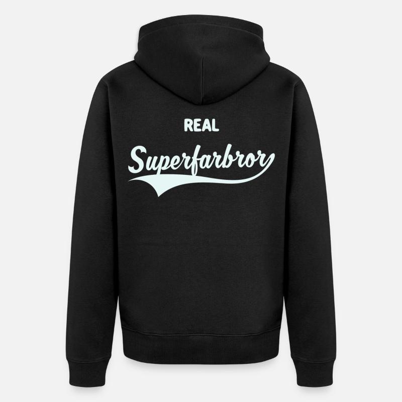 Real Superfarbror - Veste à capuche bio Premium Unisexe - noir