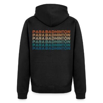 ballsport badminton Federball compétition - Veste à capuche bio Premium Unisexe - noir - Dos - Nico (187cm)