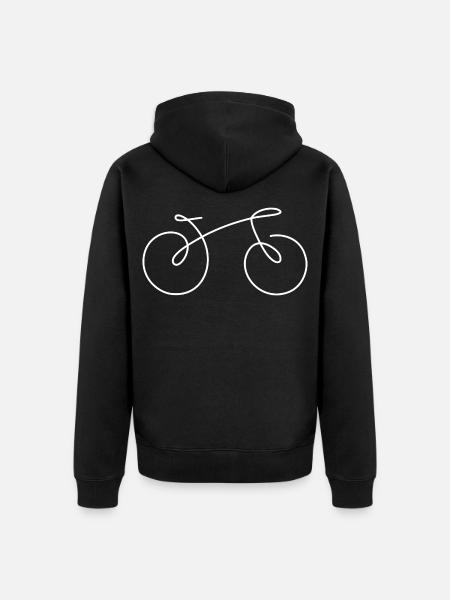 Bicycle - Unisex Premium Organic Zip Hoodie - black