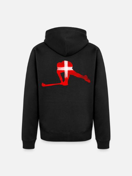 Hockey Schweiz - Unisex Premium Bio Zip Hoodie - Schwarz
