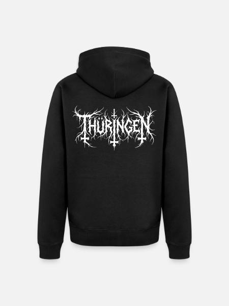 Thuringia Black Metal – Extreme Logo Motif - Unisex Premium Organic Zip Hoodie - black