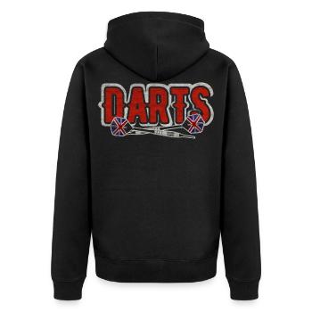 Fléchettes dart dart sport cadeau - Veste à capuche bio Premium Unisexe - noir - Dos - Nico (187cm)