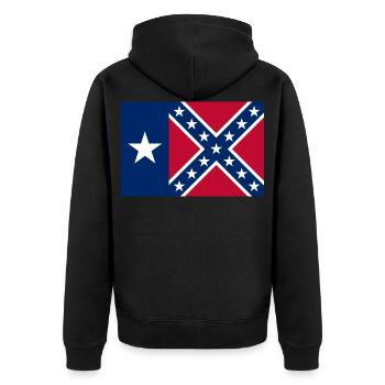 Texas Rebel Flag - Veste à capuche bio Premium Unisexe - noir - Dos - Nico (187cm)