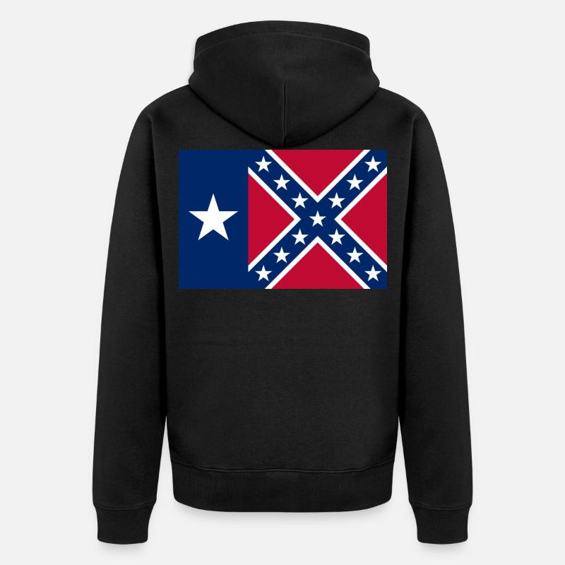 Texas Rebel Flag - Veste à capuche bio Premium Unisexe - noir