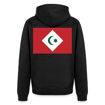 Drapeau Rif - Veste à capuche bio Premium Unisexe - noir - Dos - Nico (187cm)