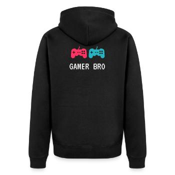 GAMER BRO - Veste à capuche bio Premium Unisexe - noir - Dos - Nico (187cm)