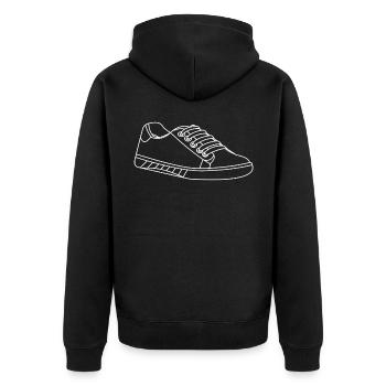 Baskets chaussures - Veste à capuche bio Premium Unisexe - noir - Dos - Nico (187cm)