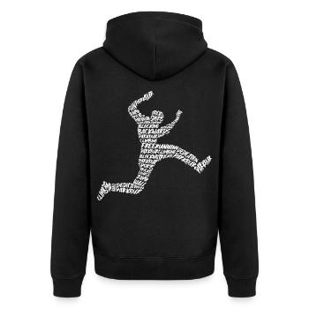 Freerunner Parkour Freerunning Parkour Runner - Unisex Premium Organic Zip Hoodie - black - Back - Nico (187cm)