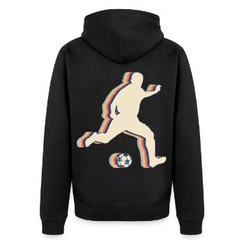 Fußballspieler Mannschaft Trainer Trainer Retro - Unisex Premium Bio Zip Hoodie - Schwarz - Hinten - Nico (187cm)