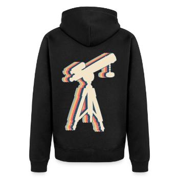 Sternguckerei Sterngucker Astronomie Sternbild - Unisex Premium Bio Zip Hoodie - Schwarz - Hinten - Nico (187cm)