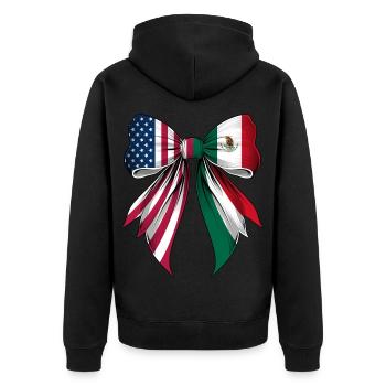 Coquette Arc Mexique Racines Héritage Fierté Mexicaine - Veste à capuche bio Premium Unisexe - noir - Dos - Nico (187cm)