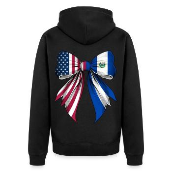 Coquette Arc El Salvador Racines Salvadoriennes - Veste à capuche bio Premium Unisexe - noir - Dos - Nico (187cm)