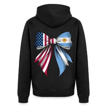 Coquette Arc Argentine Racines Argentine - Veste à capuche bio Premium Unisexe - noir - Dos - Nico (187cm)