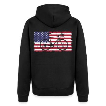 Cycling USA - Veste à capuche bio Premium Unisexe - noir - Dos - Nico (187cm)