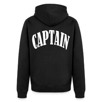 capitaine marin capitaine ancre mer côte mer - Veste à capuche bio Premium Unisexe - noir - Dos - Nico (187cm)