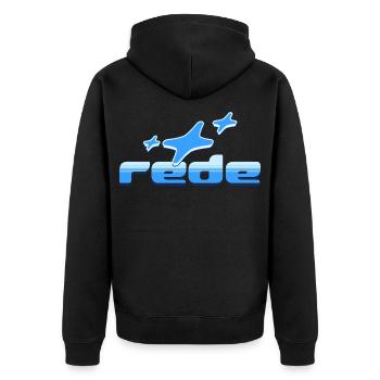 Peace in the Sky: Airplane Design - Unisex Premium Organic Zip Hoodie - black - Back - Nico (187cm)