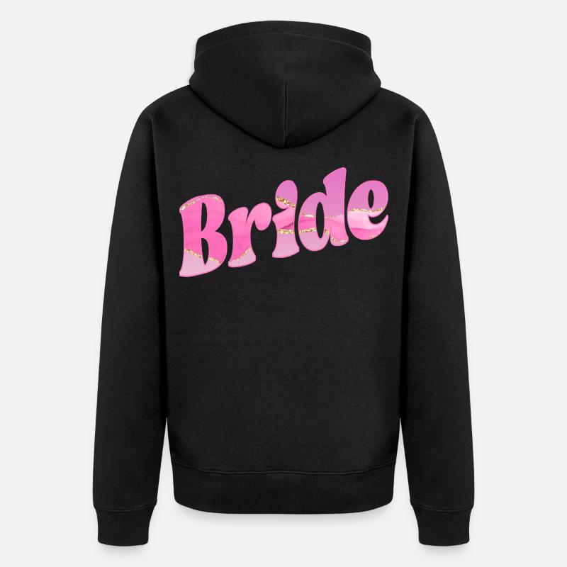 Mariage de mariée - Veste à capuche bio Premium Unisexe - noir