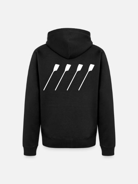Rudder straps - Unisex Premium Organic Zip Hoodie - black