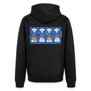 Sourdough Bread Baking Baker Sourdough Starter Jar - Unisex Premium Bio Zip Hoodie - Schwarz - Hinten - Nico (187cm)