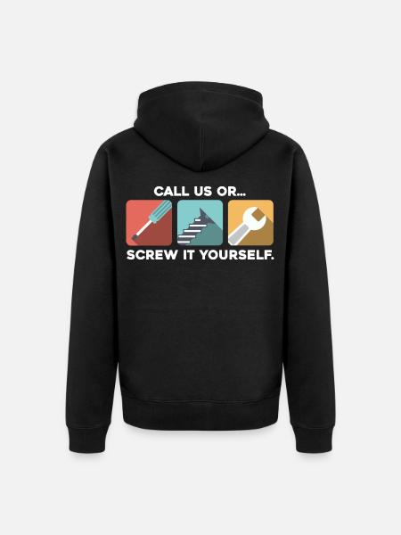 Handwerker - Unisex Premium Bio Zip Hoodie - Schwarz