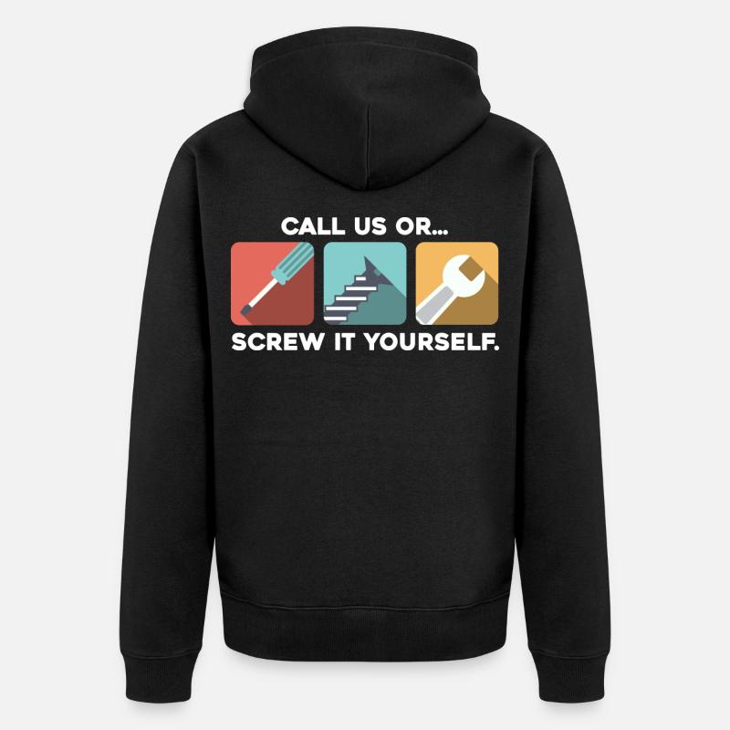 Handwerker - Unisex Premium Bio Zip Hoodie - Schwarz