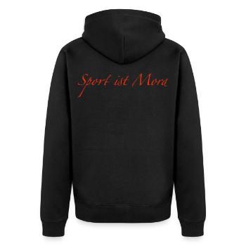 Sport ist Mord - Unisex Premium Bio Zip Hoodie - Schwarz - Hinten - Nico (187cm)