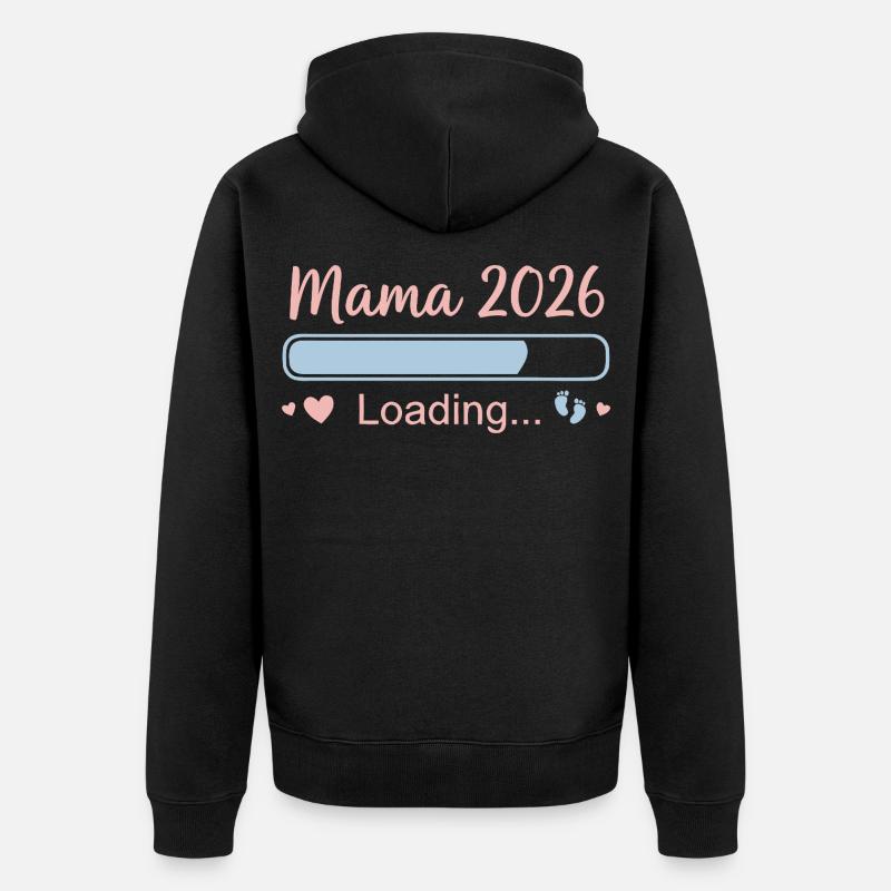Mama 2026 Chargement - Veste à capuche bio Premium Unisexe - noir