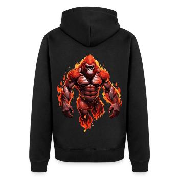 Gorille - Veste à capuche bio Premium Unisexe - noir - Dos - Nico (187cm)