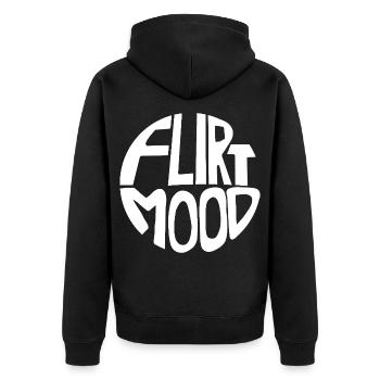 Flirt Humeur - Veste à capuche bio Premium Unisexe - noir - Dos - Nico (187cm)