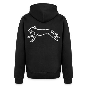 Chien - Veste à capuche bio Premium Unisexe - noir - Dos - Nico (187cm)