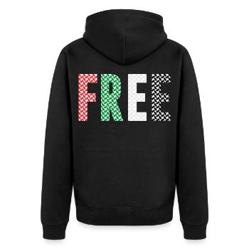 Palestine libre - Veste à capuche bio Premium Unisexe - noir - Dos - Nico (187cm)