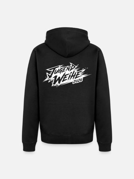 Jugendweihe 2026 - Unisex Premium Bio Zip Hoodie - Schwarz