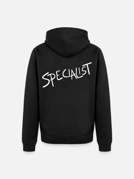 Spezialist Handlettering Stil - Unisex Premium Bio Zip Hoodie - Schwarz