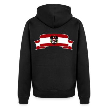 Autriche - Veste à capuche bio Premium Unisexe - noir - Dos - Nico (187cm)