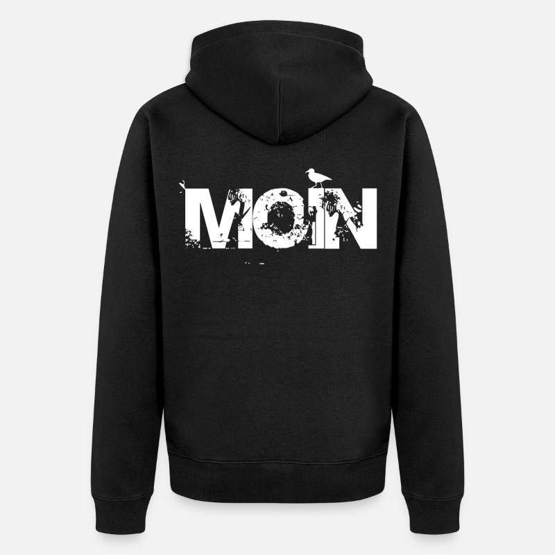 MOIN - Unisex Premium Bio Zip Hoodie - Schwarz