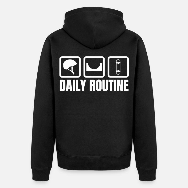 Routine du patineur - Veste à capuche bio Premium Unisexe - noir