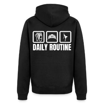 Ballerina Daily Routine - Unisex Premium Organic Zip Hoodie - black - Back - Nico (187cm)