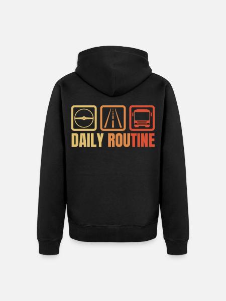 Bus driver daily routine - Unisex Premium Organic Zip Hoodie - black