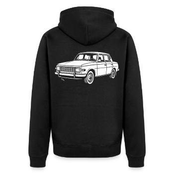 La RDA sur quatre roues - Veste à capuche bio Premium Unisexe - noir - Dos - Nico (187cm)