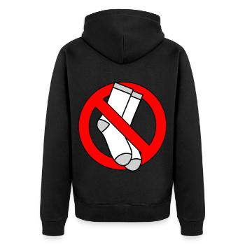 Pas de chaussettes autorisées Pas de chaussettes autorisées Pieds - Veste à capuche bio Premium Unisexe - noir - Dos - Nico (187cm)