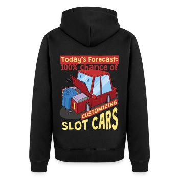 Slot Car Racing RC Car Customizing Slot Cars - Unisex Premium Organic Zip Hoodie - black - Back - Nico (187cm)