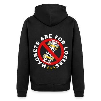 Slotcar Rennen RC Auto Drag Rennen - Unisex Premium Bio Zip Hoodie - Schwarz - Hinten - Nico (187cm)